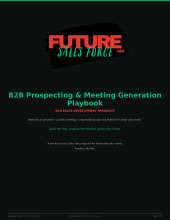 B2B Prospecting & Meeting Generation Playbook cover