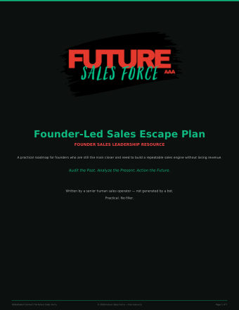 Founder-Led Sales Escape Plan cover