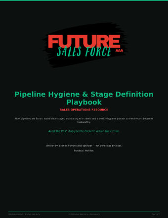 Pipeline Hygiene & Stage Definition Playbook cover